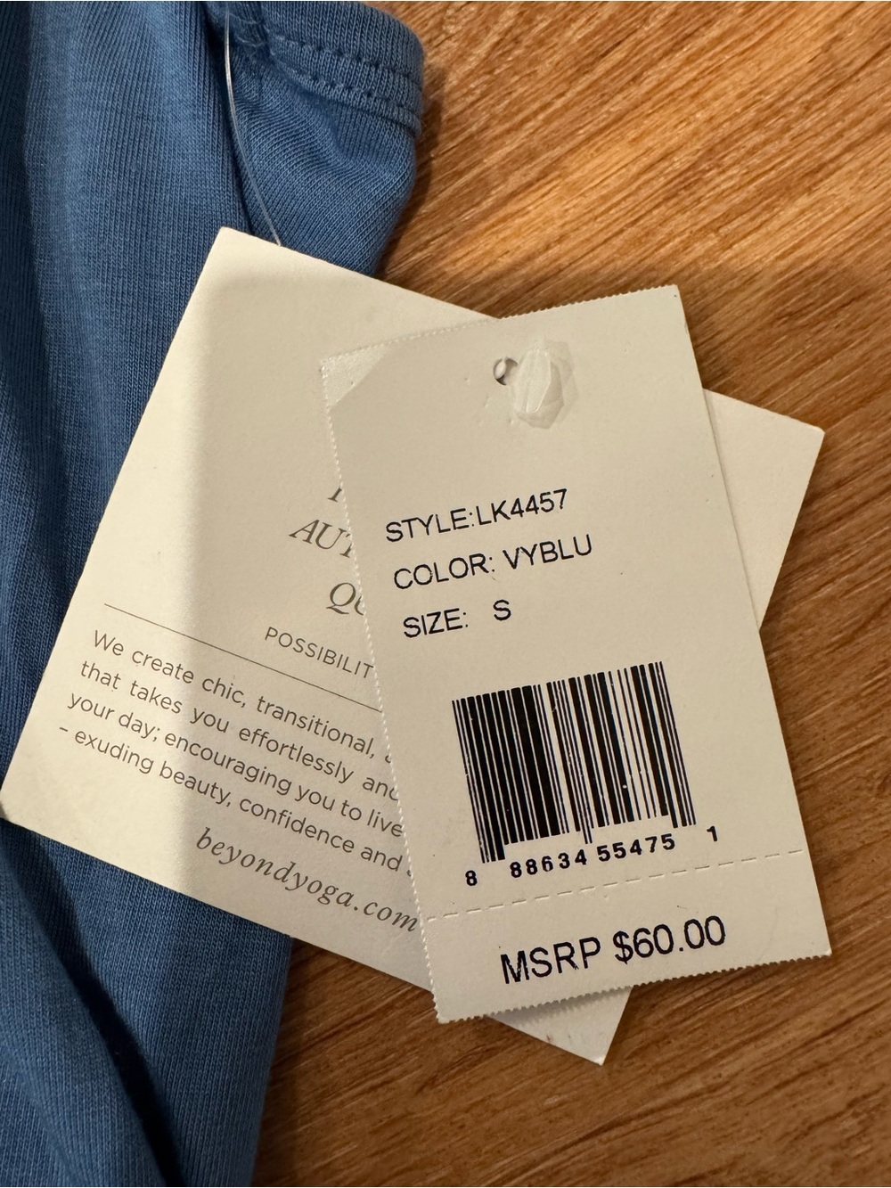 Beyond Yoga Blue Ruched Racerback Tank - Picture 6 of 6